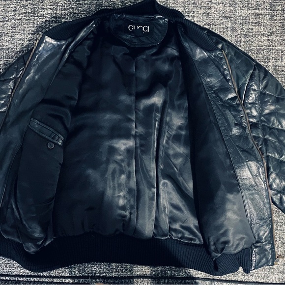 Gucci leather bomber jacket - Picture 2 of 4